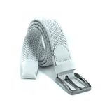 Pino44 Örgü Lastik Kemer 3,5Cm - Şort Kemeri - Kot Kemeri - Kanvas Pantolon Kemeri - Beyaz