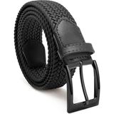 Pino44 Örgü Lastik Kemer 3,5cm - Şort Kemeri - Kot Kemeri - Kanvas Pantolon Kemeri - Siyah - 105 cm