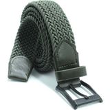 Pino44 Örgü Lastik Kemer 3,5cm - Şort Kemeri - Kot Kemeri - Kanvas Pantolon Kemeri -Yeşil - 120 cm