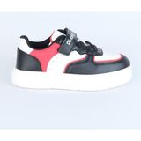 Pinokyo Natural Syh-Krmz Cırtlı Erkek Çocuk Spor Ayakkabı - 2J9-Siyah