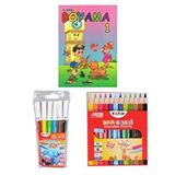 Pinokyo Yayınları Boyama Kitabı Ve Fatih Boya Kalemleri Set Çok Renkli