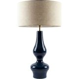 Pinot Interior Porto Lamp Koyu Mavi Ahşap Abajur - Standart