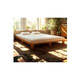 pinoxi 120cm X 200cm Masif Ahşap Platform Karyola Ceviz Renk 120x200 Cm