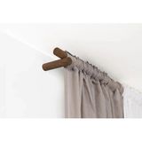 Pinoxi 125 cm Masif Ahşap Perde Askısı Rustik Kahverengi Ahşap Boru 125 cm