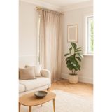 pinoxi 125cm Masif Ahşap natural Perde Askısı Rustik Ahşap Boru 125 Cm