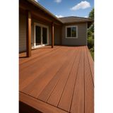 pinoxi 149cm Ahşap Deck Kahverengi Zemin Döşeme Taban Tahtası Lambiri 149 Cm (5 ADET) (1 PAKET 0,54m2)