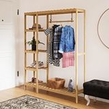 Pinoxi Ahşap Açık Gardırop 130x160x30cm Çam