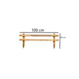 Pinoxi Ahsap Bahce Citi Kazikli Cit 100X40 Cm 5 Adet