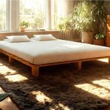 Pinoxi Ahşap Platform Karyola Ceviz Renk 120X200 Cm