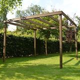 Pinoxi Ahşap Smart Pergole Tente Çardak 250x250 Cm