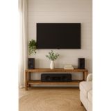 pinoxi Ahşap Tv Sehpası Tv Ünitesi Tv Stand Eskitme Ceviz Renk