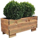 Pinoxi Doğal Ahşap Büyük Boy Salon Balkon Saksi Bahçe ÇiÇekliK Saksi 29 cm X 74 cm X 32 cm