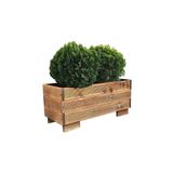 Pinoxi Doğal Ahşap Büyük Boy Salon Balkon Saksı Bahçe Çiçeklik Saksı 29Cm X 74Cm X 32Cm