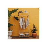 pinoxi Masif Ahşap Ayaklı Portmanto Elbise Askısı Açık Kapaksız Gardırop 64x160x30 Cm