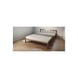 Pinoxi Masif Ahşap Başlıklı Karyola 120x200 Cm Ceviz Kahverengi