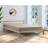 Pinoxi Masif Ahşap Karyola Çift Kişilik 150X200 cm Doğal Ahşap Natural - 150 x 200 cm