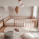 Pinoxi Masif Ahşap Naturel Karyola Çocuk Yatağı 90CM x 190CM Doğal Ahşap Natural - 90 x 190 cm