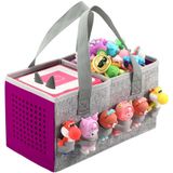 PINSO Toniebox başlangıç seti ve Tonies figürleri için taşıma çantası, seyahat keçe bezi, müzikal oyuncak, Toniebox aksesuarları için katlanır çanta (mor)