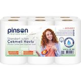 Pinson Professional Pinson Standart Içten Çekmeli Dispenser Havlu 6'lı 50 mt - Beyaz