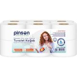 Pinson Professional Pinson Standart Mini Içten Çekmeli Tuvalet Kağıdı 12'li 80 mt - Beyaz