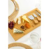 Pinterest Bambu Peynir Sunum Tahtası Seti-Kesme Tahtası - 18 cm