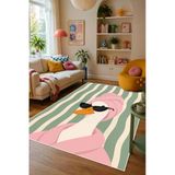 Pinterest Ördek Figürlü Baskılı Kaymaz Yıkanabilir Salon Oturma Odası Mutfak Balkon Halısı Yolluk 80 X 300 Cm Çok Renkli