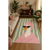 Pinterest Ördek Figürlü Baskılı Kaymaz Yıkanabilir Salon Oturma Odası Mutfak Balkon Halısı Yolluk