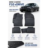PINUKS Bmw 5 Serisi F10 Xdrıve 2014 Model Uyumlu 5d Araca Özel Oto Paspas Premium Serisi - Siyah
