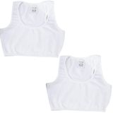 Pinuptex® 2'Li Sporcu & Yüzücü Büstiyer &Yarım Atlet (2Adet) (Beyaz, L)