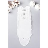 Pinuptex® 3'lü Bebek Zıbın Seti 100% Pamuklu Ribana Çıtçıtlı Atlet, Body Zıbın Unisex (3 Adet) - 1 - 2 Yaş - 00-Beyaz