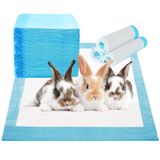 PINVNBY Tavşan için 100 Adet Tek Kullanımlık Pee Pedleri, 45 cm x 33 cm Tavşan Tuvalet/Lazımlık Eğitim Pedleri Süper Emici Köpek Kafesi Gömlekleri Şinşillalar Gine Domuzları Hamster Kediler Küçük