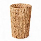 PINXIURY Çöp Kovası, Boho Hasır Çöp Sepeti, Doğal Dokuma Çöp Kutusu, Yuvarlak Çöp Dolabı, Banyo, Ofis, Yatak Odası, Su Sümbülü için Çöp Kovası Dolabı 2 Galon