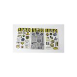 Piolent fenerbahç Sarı Lacivert Logolu Sticker Seti Taraftar Çıkartması Laptop Duvar Araba Etiketi set5