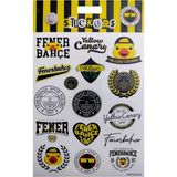 Piolent Fenerbahçe Yellow Canary Sticker Sheet Karışık Orijinal Lisanslı - 10 x 12 cm - 001-Renkli