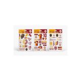 Piolent galatasara Sarı Kırmızılı Logolu Sticker Seti Taraftar Çıkartması Laptop Duvar Araba Etiketi set5