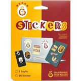 Piolent Galatasaray 5 Yıldız Sticker Paketi 5 Sayfa Orijinal Lisanslı - 10 x 12 cm - Kırmızı