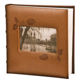 Pioneer Kabartmalı Sarmaşık Çerçeve Suni Deri Kapak Fotoğraf Albümü, Kahverengi 10 x 15 cm