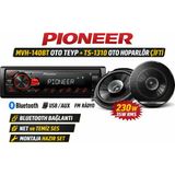Pioneer MVH‑140BT Bluetooth Oto Teyp + TS‑G1310F 230W 13CM Hoparlör Seti | Ekonomik Paket - 0 - Siyah