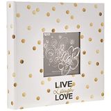 Pioneer Photo Albums EV-246/L Golden Dots Live Laugh Love 200 pkt 4x6 Photo Album Fotoalbum Papier Pocket