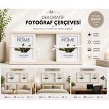 Pionny 3 Fotoğraflı Büyük Boy Sürgülü Dekoratif Ahşap Çerçeve 13x18 cm – Açık Kahve Çam