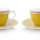 PiP Studio 51004152 La Majorelle Espresso Fincanı M Alt Sarı Set2 (1Set)