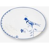 Pip Studio Blue Bird Beyaz Porselen Servis Tabağı 30X21,5 cm - Belirtilmemiş