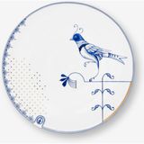 Pip Studio Blue Bird Beyaz Porselen Yemek Tabağı 25,5 cm - Belirtilmemiş