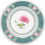 Pip Studio Blushing Birds 17 cm Mavi Porselen Pasta Tabağı Modern Desen ile Şık Sunumlar