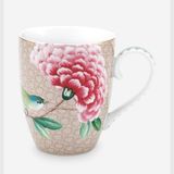 Pip Studio Blushing Birds Haki Porselen Kupa 350 ml - Beyaz
