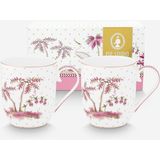 Pip Studio Jolie Beyaz Porselen Kupa Seti 145 ml - Açık Pembe