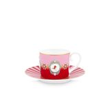 Pip Studio Kırmızı Çay Fincan Ve Tabak LOVEBİRDSKIRMIZIPEMBEMDLYNÇAYFİNCAN