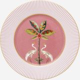 Pip Studio La Majorelle Porselen Pasta Tabağı 17 cm Pembe Yuvarlak Çiçek Desenli 1 Adet