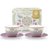 PIP STUDIO Lily Lotus Mor Porselen 280 ML Çay Fincan Seti