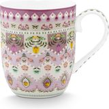 Pip Studio Lily & Lotus Mor Porselen Kupa 145 ml - Beyaz - Açık Pembe